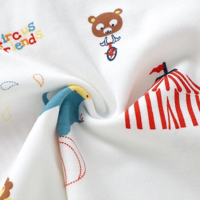 Pajama Set 2Y-7Y Organic Cotton O-neck Super Soft And Breathable Circus HY6003-32